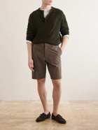 NN07 - Billie Straight-Leg Striped Seersucker Shorts - Brown
