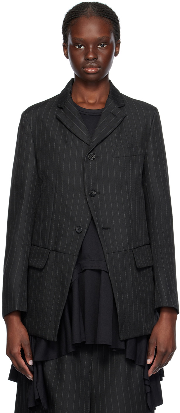 Comme des Garçons Comme des Garçons Black Pinstripe Blazer