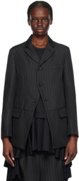 Comme des Garçons Comme des Garçons Black Pinstripe Blazer