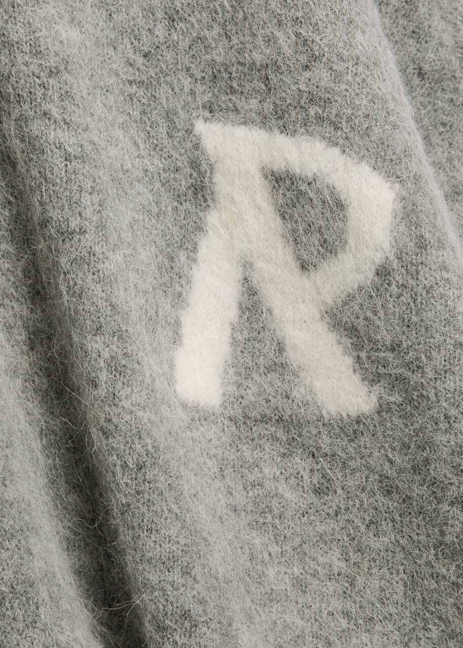 Represent Logo Brushed Alpaca-blend Jumper Grey