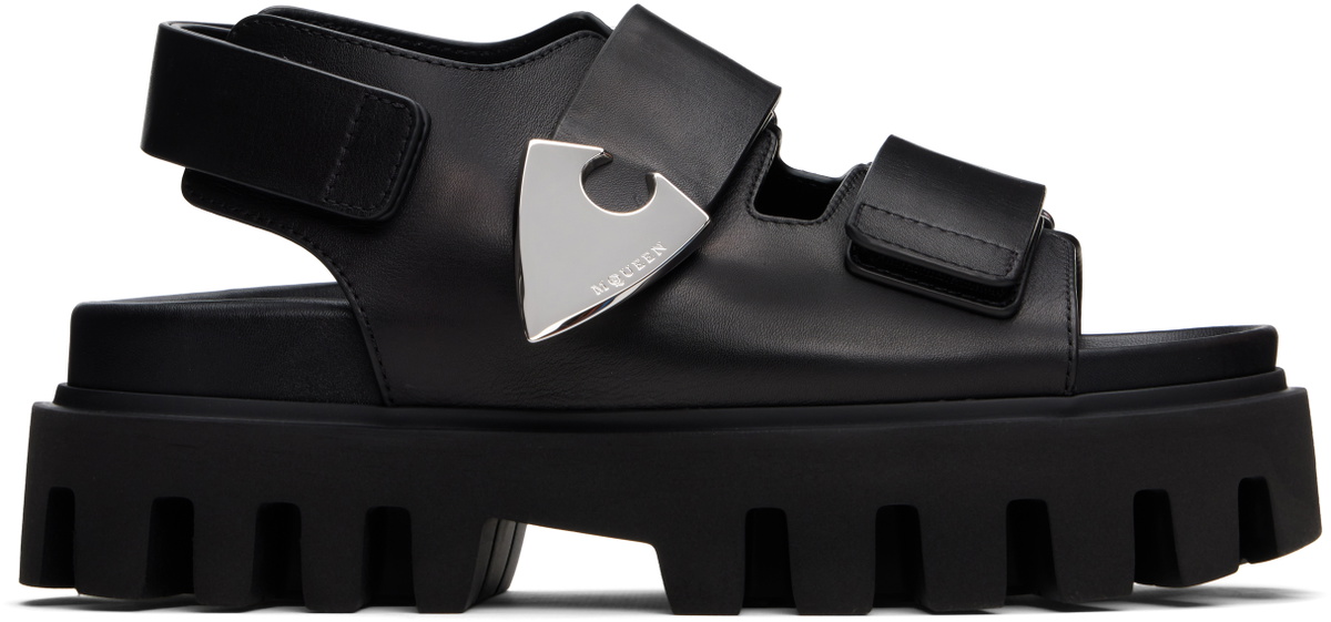 McQueen Black Parachute Sandals