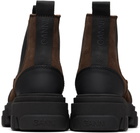 GANNI Brown Cleated Low Chelsea Boots