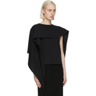 JW Anderson Black Draped Sleeveless Top