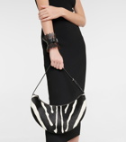 Alaïa Half Moon zebra-print shoulder bag