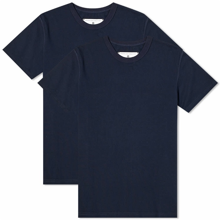 Photo: Reigning Champ Men's Jersey Knit T-Shirt - 2 Pack in Navy