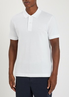 Boss Pallas Logo-embroidered Piqué Cotton Polo Shirt White