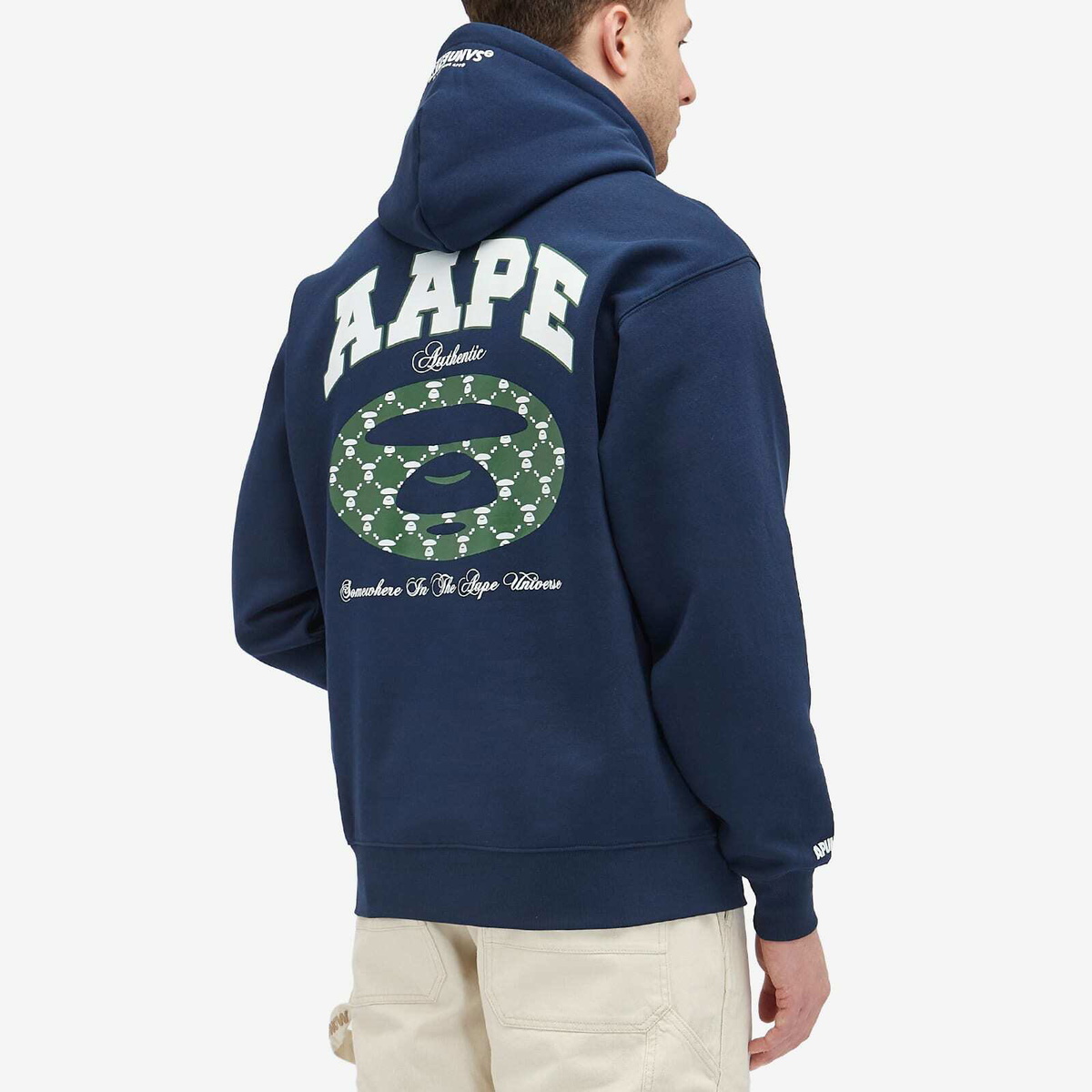 Men's AAPE Monogram Hoody in Navy