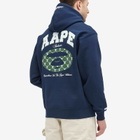 Men's AAPE Monogram Hoody in Navy