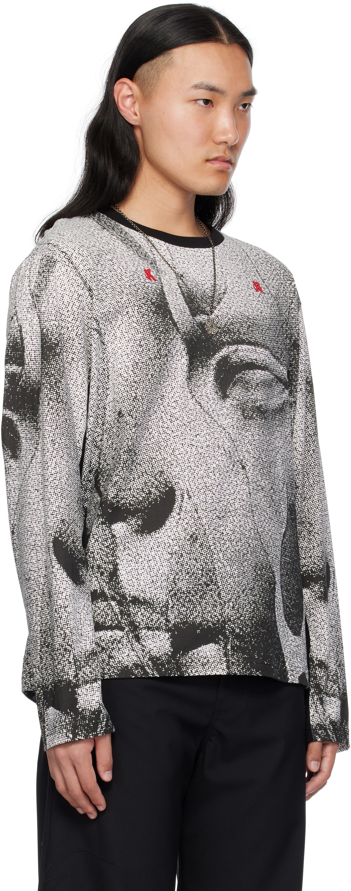 KUSIKOHC Gray Printed Longsleeve T-shirt