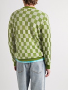 The Elder Statesman - Gee's Checked Cashmere Sweater - Green