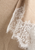3.1 Phillip Lim Lace-trimmed Wool-blend Midi Dress Beige