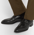Edward Green - Clapham Leather Monk-Strap Shoes - Black