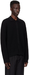 Solid Homme Black Button Cardigan