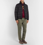 Moncler - Intarsia Wool-Blend Sweater - Men - Burgundy