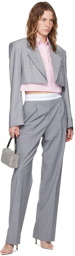 Alexander Wang Gray Pleated Trousers