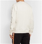 McQ Alexander McQueen - Printed Stretch-Cotton Blend Sweater - White