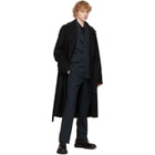 Rochas Homme Navy Wool Canvas Trousers