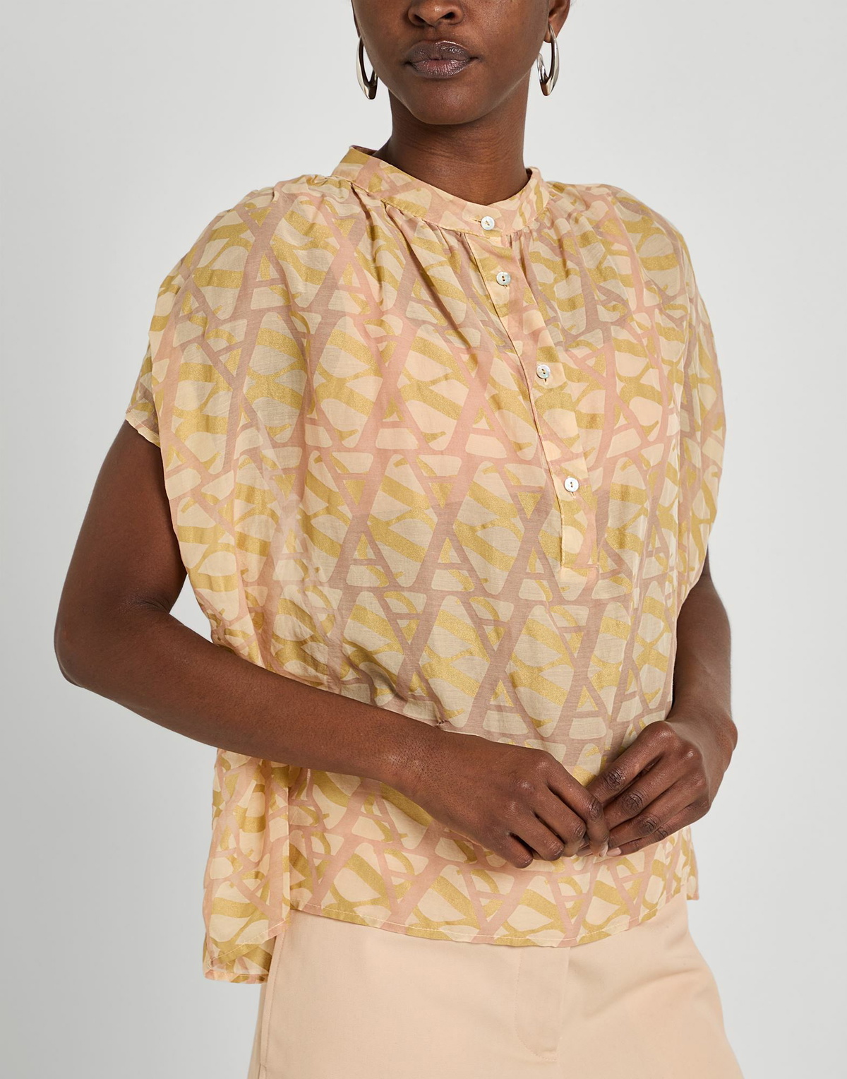 Alessia Santi Womens Top Blush