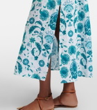 Heidi Klein Kos paisley shirred linen maxi dress