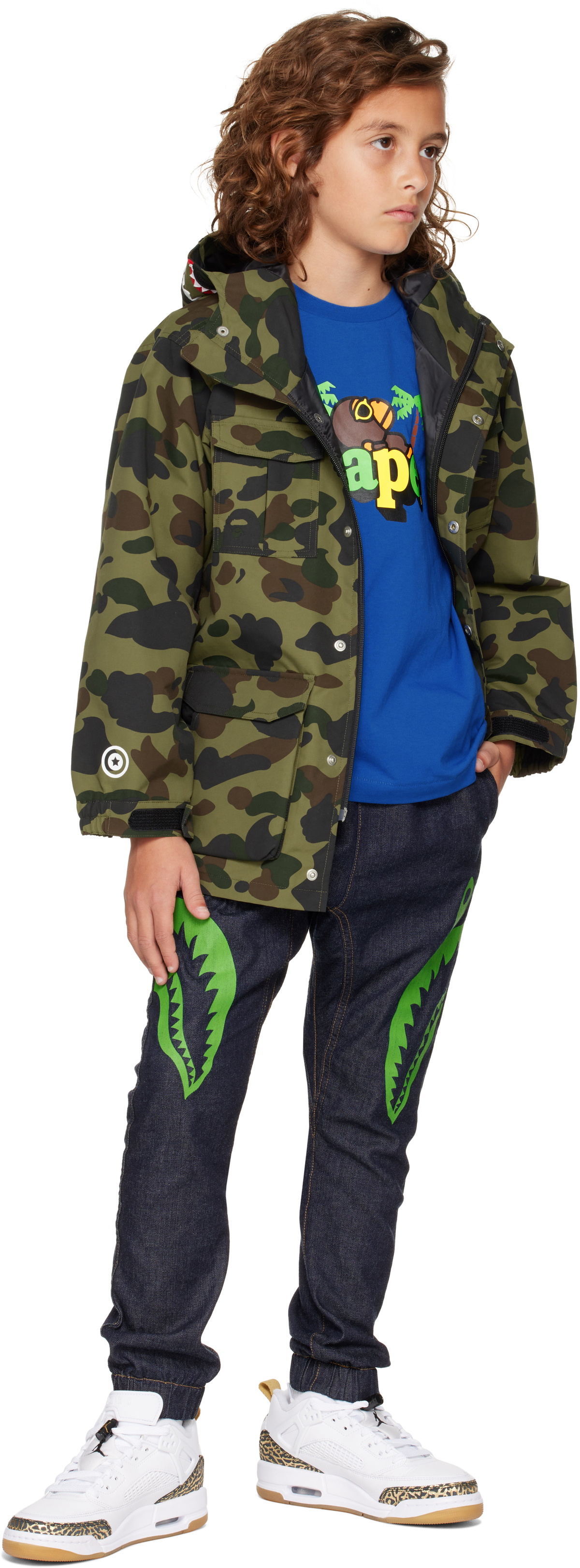 BAPE Kids Blue Baby Milo On Bape Summer T-shirt