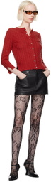 Marc Jacobs Red 'The Shrunken Cashmere Cable' Cardigan