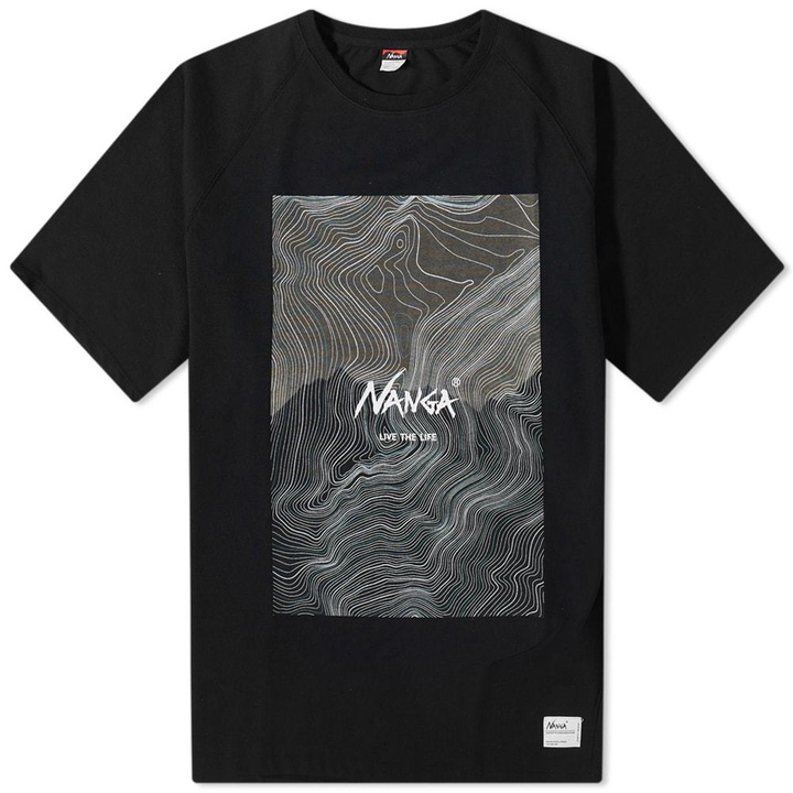 Photo: NANGA Eco Hybrid Contour Map Logo  Tee