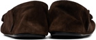 Acne Studios Brown Suede Saddle Loafers