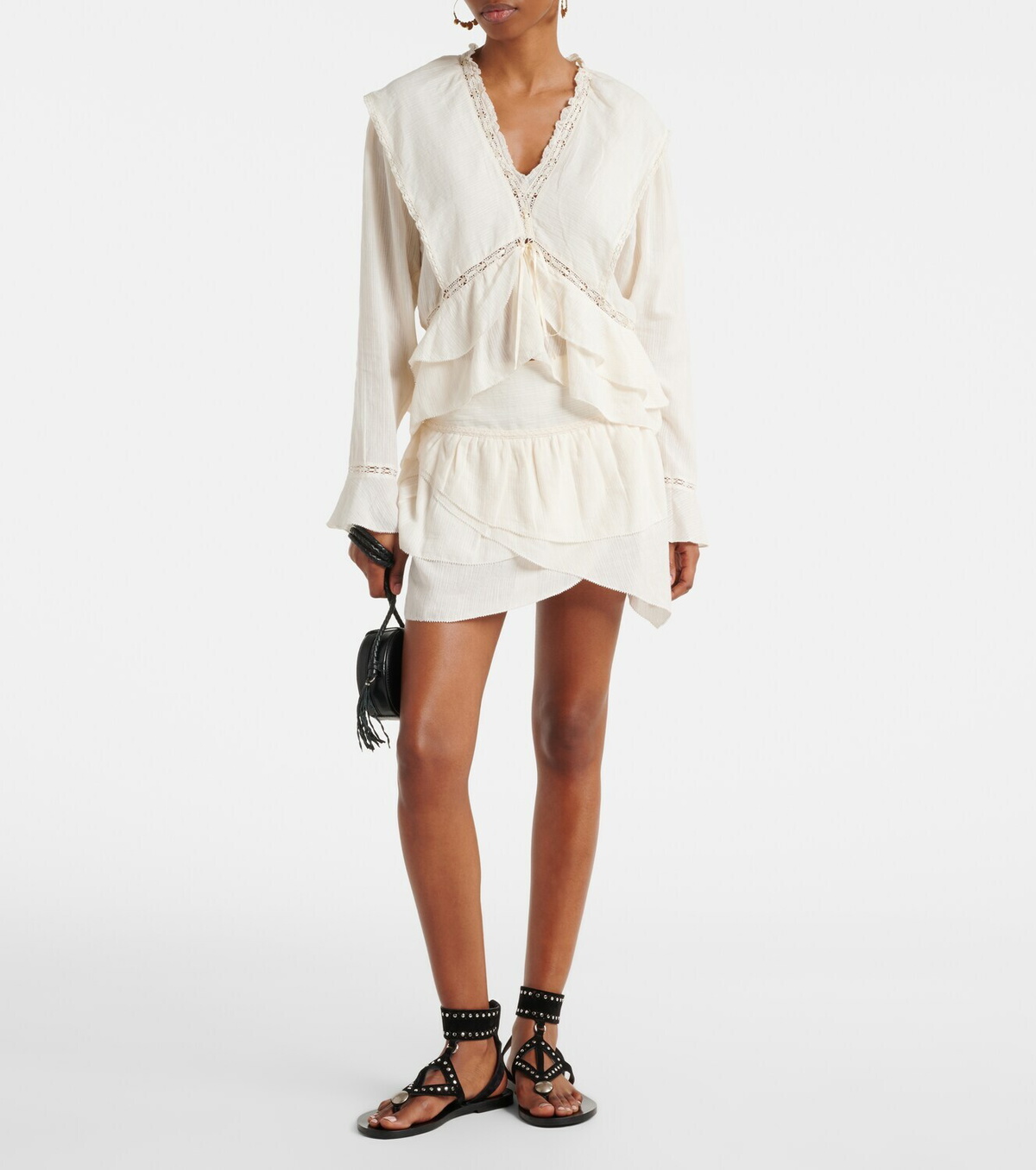 Marant Etoile Dejha cotton and linen-blend miniskirt