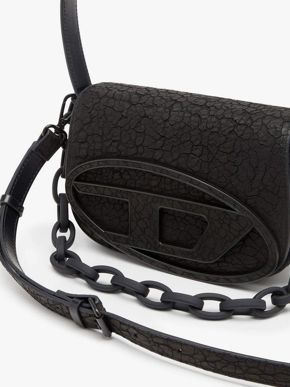 DIESEL 1st one shoulderbag BLK leather DIESEL 1-Dr Twin Leather 