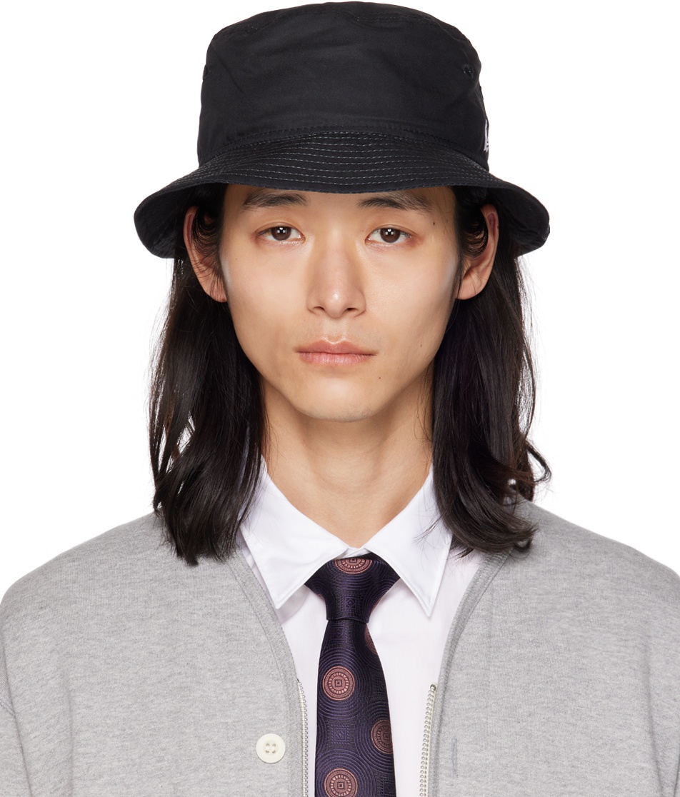 Yohji Yamamoto Black New Era Edition White Dahlia Motif Bucket Hat ...