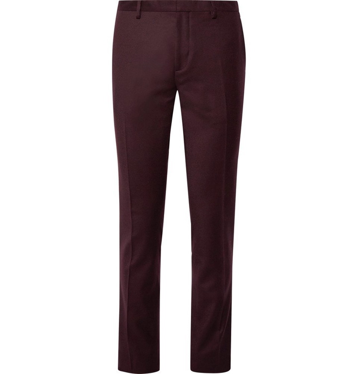 Photo: Paul Smith - Burgundy Slim-Fit Wool and Cashmere-Blend Suit Trousers - Burgundy