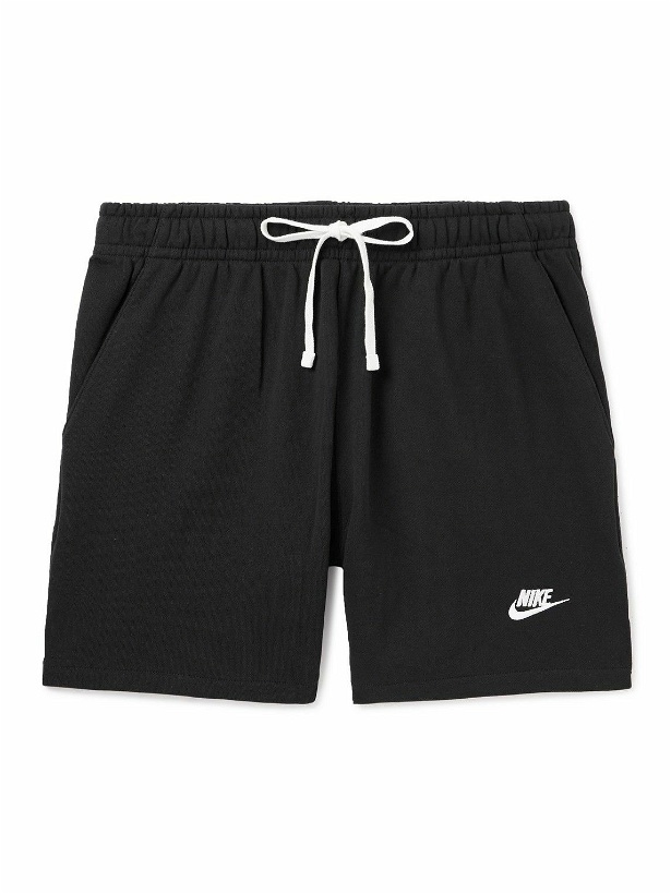 Photo: Nike - Flow Straight-Leg Cotton-Terry Shorts - Black