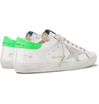 Golden Goose - Superstar Distressed Leather and Suede Sneakers - White