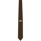 Ernest W. Baker Brown Embroidered Tie