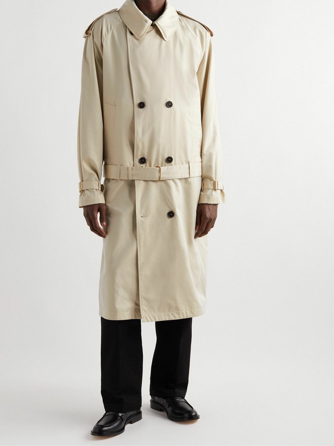 Dunhill - Convertible Belted Cotton and Silk-Blend Gabardine Trench ...