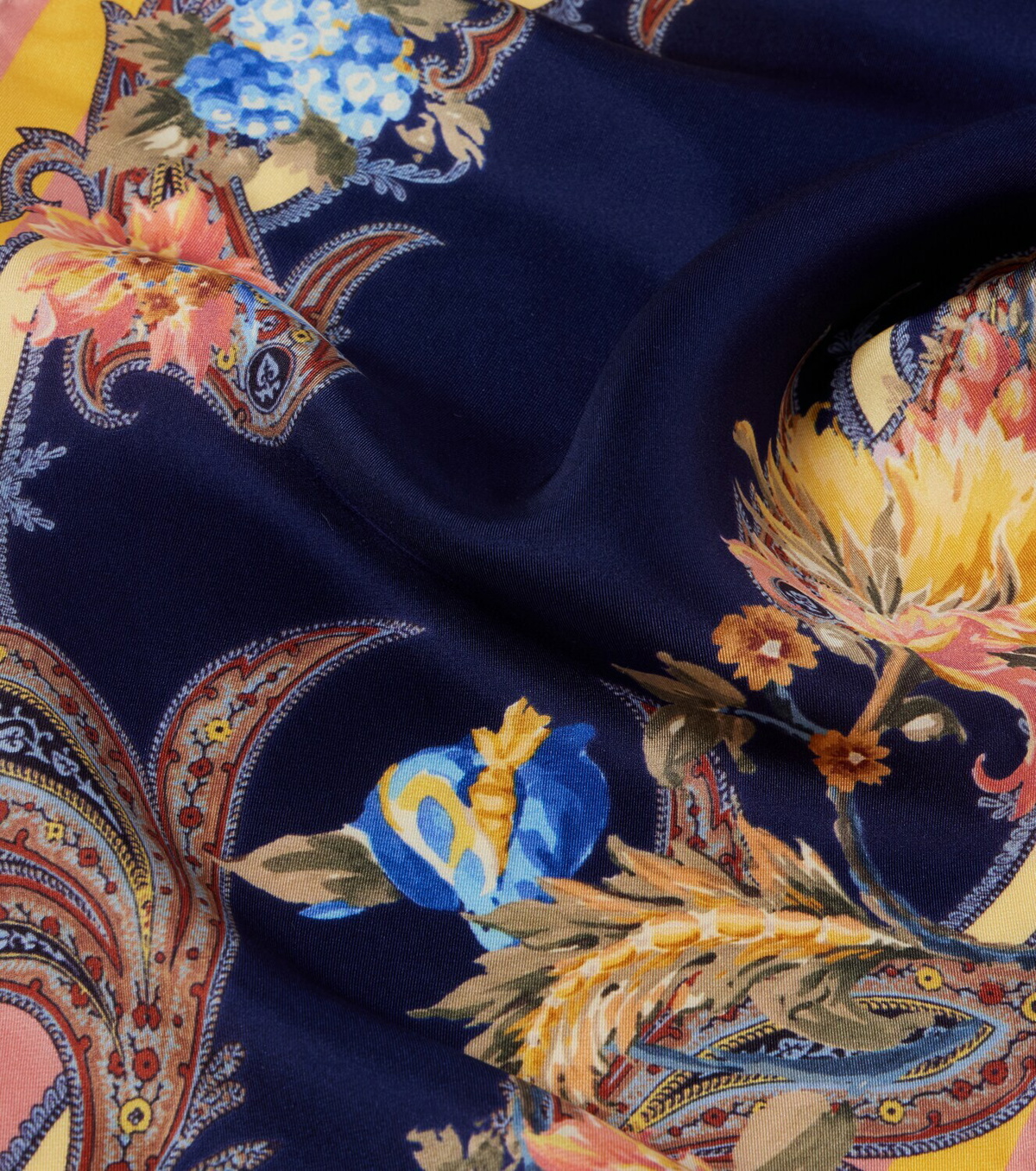 Etro Printed silk twill scarf