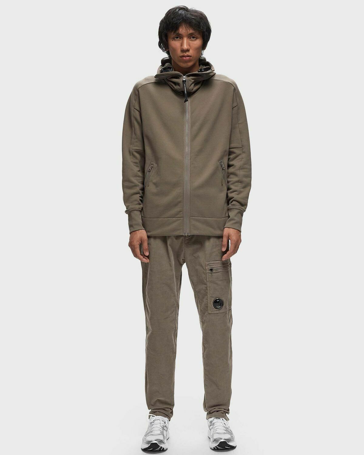 C.P. Company Diagonal Raised Fleece Goggle Zipped Hooded