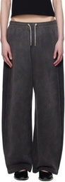 alexanderwang.t Gray Crystal Hotfix Drawcord Sweatpants