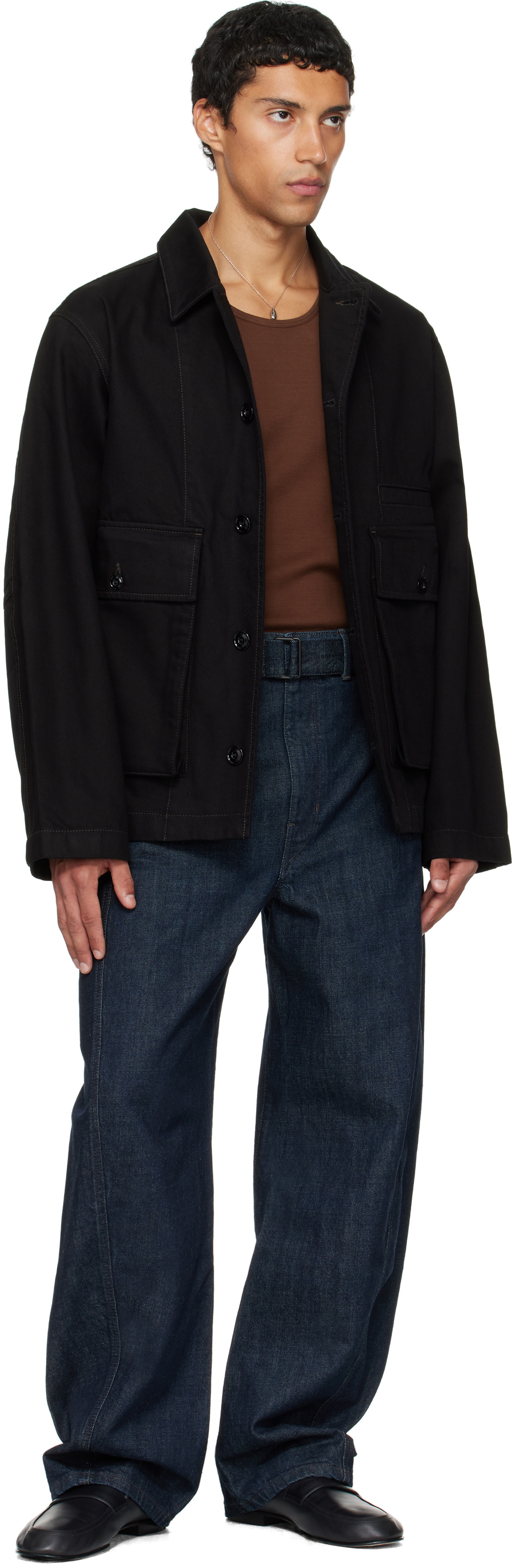LEMAIRE Black Boxy Denim Jacket Lemaire