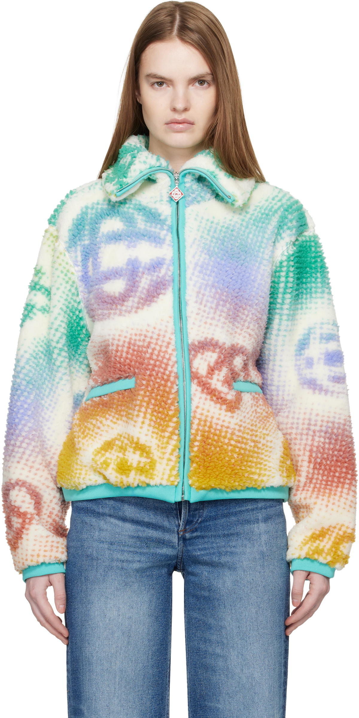 Casablanca Multicolor Monogram Fleece Jacket