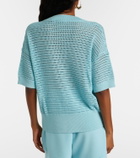 Varley Callie open-knit cotton polo sweater