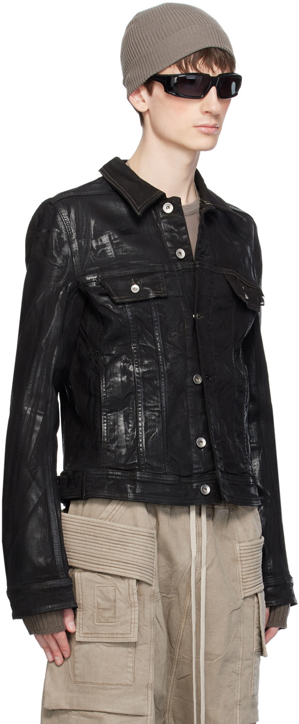 ジャケット・アウター rick owens drkshdw leather denim riders Rick Owens DRKSHDW Trucker Jacket - Made in Japan 14oz Indigo