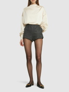 THE ANDAMANE Polly High Waist Wool Blend Hot Pants