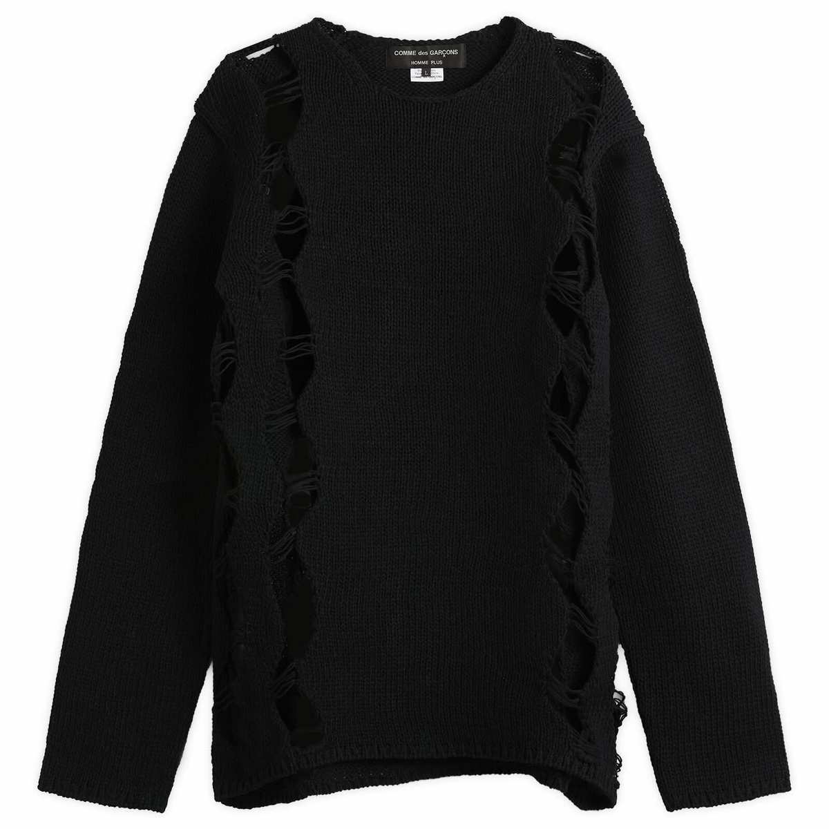 Comme des Garçons Homme Plus Men's Lily-Yarn Long Sleeve Jersey in Black