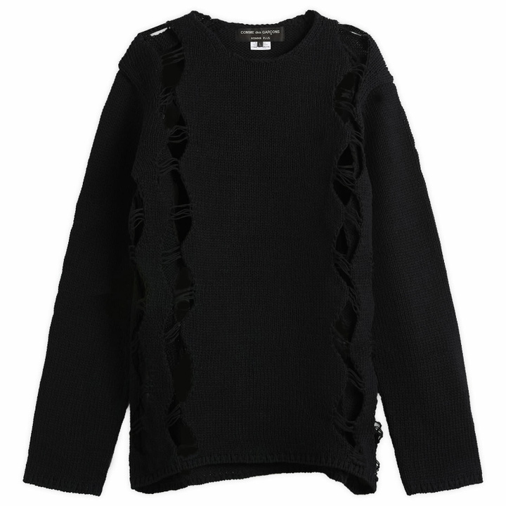 Photo: Comme des Garçons Homme Plus Men's Lily-Yarn Long Sleeve Jersey in Black