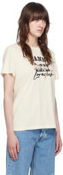 GANNI Off-White Printed T-Shirt