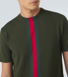 Gucci Web Stripe knitted cotton T-shirt