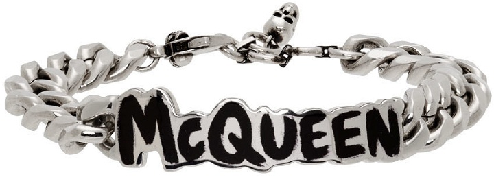 Photo: Alexander McQueen Silver Graffiti Logo Bracelet