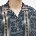 Deva States Men's Cobweb Short Sleeve Vacation Shirt in Multi