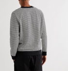 A.P.C. - Patrick Striped Cotton-Blend Terry Sweater - Black